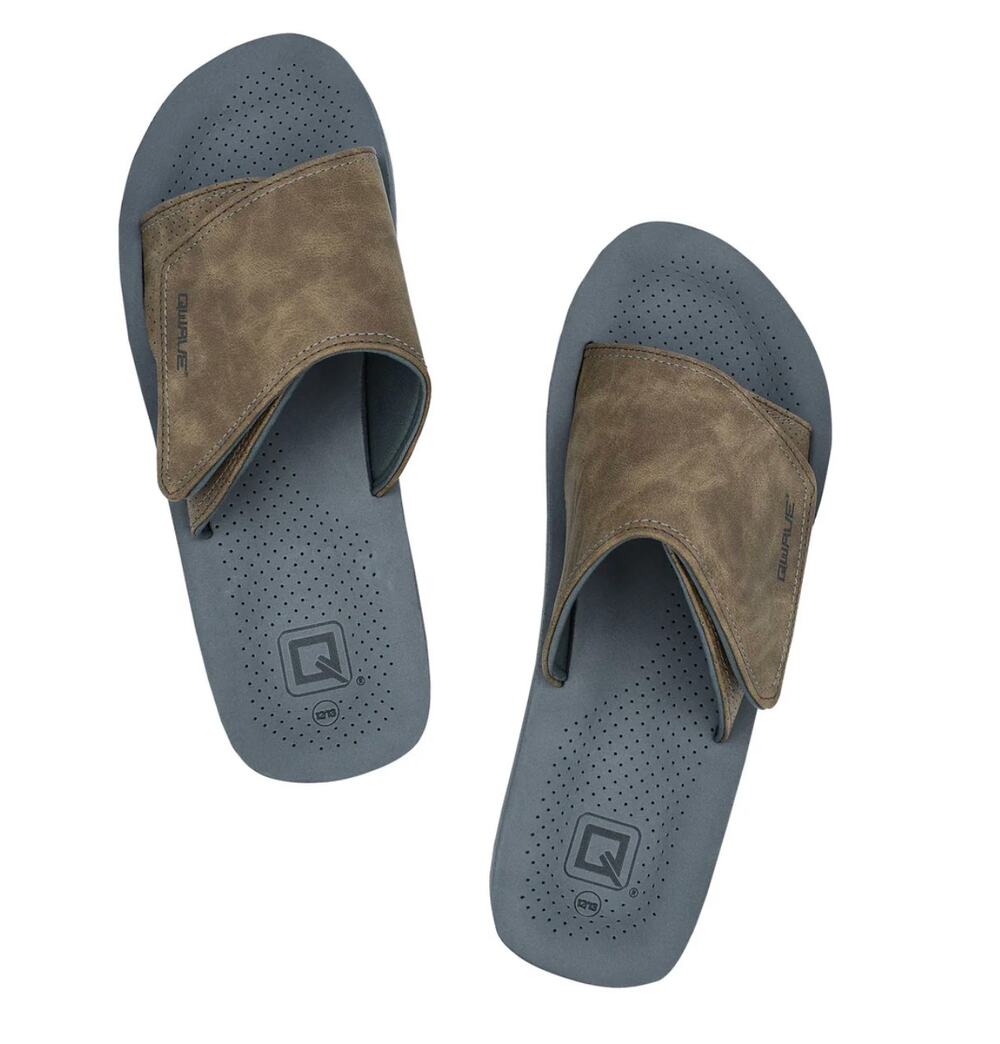 Men's Size 8.5 Distressed Strap Tan Brown Grey Comfort Beach Pool Sandals New